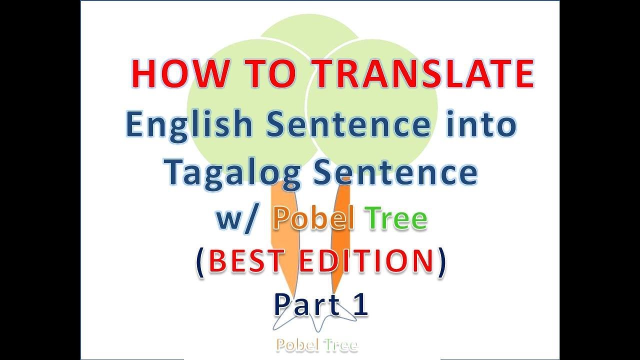 English To Tagalog